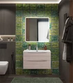 Тумба с раковиной подвесная BelBagno МАРИНА (MARINO) 80 Rovere Grigio, раковина белая MARINO-CER-N-800-2C-SO-RG-P;BB-8099-80