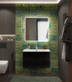 Тумба с раковиной подвесная BelBagno МАРИНА (MARINO) 80 Nero Lucido, раковина белая MARINO-CER-N-800-2C-SO-NL-P;BB-8099-80