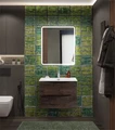 Тумба с раковиной подвесная BelBagno МАРИНА (MARINO) 70 Rovere Nature Grigio, раковина белая MARINO-CER-N-700-2C-SO-RNG-P;BB-8099-70