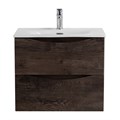 Тумба с раковиной подвесная BelBagno МАРИНА (MARINO) 70 Rovere Nature Grigio, раковина белая MARINO-CER-N-700-2C-SO-RNG-P;BB-8099-70