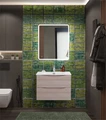 Тумба с раковиной подвесная BelBagno МАРИНА (MARINO) 70 Rovere Grigio, раковина белая MARINO-CER-N-700-2C-SO-RG-P;BB-8099-70