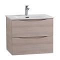 Тумба с раковиной подвесная BelBagno МАРИНА (MARINO) 70 Rovere Grigio, раковина белая MARINO-CER-N-700-2C-SO-RG-P;BB-8099-70