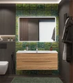 Тумба с раковиной подвесная BelBagno МАРИНА (MARINO) 120 Rovere Bianco, раковина белая MARINO-CER-N-1200-2C-SO-WO-P;BB-8099-120