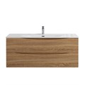 Тумба с раковиной подвесная BelBagno МАРИНА (MARINO) 120 Rovere Bianco, раковина белая MARINO-CER-N-1200-2C-SO-WO-P;BB-8099-120