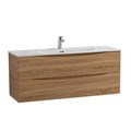Тумба с раковиной подвесная BelBagno МАРИНА (MARINO) 120 Rovere Bianco, раковина белая MARINO-CER-N-1200-2C-SO-WO-P;BB-8099-120