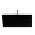 Тумба с раковиной подвесная BelBagno МАРИНА (MARINO) 120 Nero Lucido, раковина белая MARINO-CER-N-1200-2C-SO-NL-P;BB-8099-120