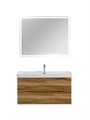 Тумба с раковиной подвесная BelBagno МАРИНА (MARINO) 100 Rovere Rustico, раковина BB-8078-100 MARINO-CER-N-1000-2C-SO-RR-P;BB-8078-100