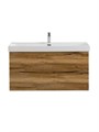 Тумба с раковиной подвесная BelBagno МАРИНА (MARINO) 100 Rovere Rustico, раковина BB-8078-100 MARINO-CER-N-1000-2C-SO-RR-P;BB-8078-100