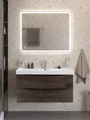 Тумба с раковиной подвесная BelBagno МАРИНА (MARINO) 100 Rovere Nature Grigio, раковина BB-8078-100 MARINO-CER-N-1000-2C-SO-RNG-P;BB-8078-100