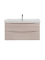 Тумба с раковиной подвесная BelBagno МАРИНА (MARINO) 100 Rovere Grigio, раковина BB-8078-100 MARINO-CER-N-1000-2C-SO-RG-P;BB-8078-100