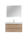 Тумба с раковиной подвесная BelBagno МАРИНА (MARINO) 100 Rovere Bianco, раковина BB-8078-100 MARINO-CER-N-1000-2C-SO-WO-P;BB-8078-100
