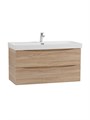 Тумба с раковиной подвесная BelBagno МАРИНА (MARINO) 100 Rovere Bianco, раковина BB-8078-100 MARINO-CER-N-1000-2C-SO-WO-P;BB-8078-100