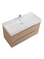 Тумба с раковиной подвесная BelBagno МАРИНА (MARINO) 100 Rovere Bianco, раковина BB-8078-100 MARINO-CER-N-1000-2C-SO-WO-P;BB-8078-100