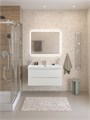 Тумба с раковиной подвесная BelBagno МАРИНА (MARINO)-N 100 Bianco Lucido, раковина BB-8078-100 MARINO-CER-N-1000-2C-SO-BL-P;BB-8078-100