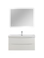 Тумба с раковиной подвесная BelBagno МАРИНА (MARINO)-N 100 Bianco Lucido, раковина BB-8078-100 MARINO-CER-N-1000-2C-SO-BL-P;BB-8078-100