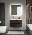 Тумба с раковиной подвесная BelBagno МАРИНА (MARINO) 80 Rovere Nature Grigio, раковина белая MARINO-CER-MINI-800-2C-SO-RNG-P;BB-8099-3-80