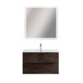Тумба с раковиной подвесная BelBagno МАРИНА (MARINO) 80 Rovere Nature Grigio, раковина белая MARINO-CER-MINI-800-2C-SO-RNG-P;BB-8099-3-80