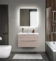 Тумба с раковиной подвесная BelBagno МАРИНА (MARINO) 80 Rovere Grigio, раковина белая MARINO-CER-MINI-800-2C-SO-RG-P;BB-8099-3-80