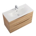Тумба с раковиной подвесная BelBagno МАРИНА (MARINO) 80 Rovere Bianco, раковина белая MARINO-CER-MINI-800-2C-SO-WO-P;BB-8099-3-80