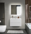 Тумба с раковиной подвесная BelBagno МАРИНА (MARINO) 80 Bianco Opaco, раковина белая MARINO-CER-MINI-800-2C-SO-BO-P;BB-8099-3-80