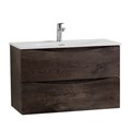Тумба с раковиной подвесная BelBagno МАРИНА (MARINO) 70 Rovere Nature Grigio, раковина белая MARINO-CER-MINI-700-2C-SO-RNG-P;BB-8099-3-70