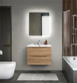 Тумба с раковиной подвесная BelBagno МАРИНА (MARINO) 70 Rovere Bianco, раковина белая MARINO-CER-MINI-700-2C-SO-WO-P;BB-8099-3-70