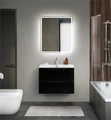 Тумба с раковиной подвесная BelBagno МАРИНА (MARINO) 70 Nero Lucido, раковина белая MARINO-CER-MINI-700-2C-SO-NL-P;BB-8099-3-70