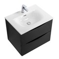 Тумба с раковиной подвесная BelBagno МАРИНА (MARINO) 70 Nero Lucido, раковина белая MARINO-CER-MINI-700-2C-SO-NL-P;BB-8099-3-70