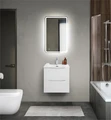 Тумба с раковиной подвесная BelBagno МАРИНА (MARINO) 50 Bianco Opaco, раковина белая MARINO-CER-MINI-500-2C-SO-BO-P;BB-8099-3-50