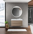 Тумба с раковиной подвесная BelBagno МАРИНА (MARINO) 90 Rovere Bianco, раковина белая MARINO-CER-900-2C-SO-WO-P