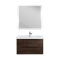 Тумба с раковиной подвесная BelBagno МАРИНА (MARINO) 80 Rovere Nature Grigio, раковина белая MARINO-CER-800-2C-SO-RNG-P;BB-0322-80-LVB