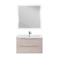 Тумба с раковиной подвесная BelBagno МАРИНА (MARINO) 80 Rovere Grigio, раковина белая MARINO-CER-800-2C-SO-RG-P;BB-0322-80-LVB