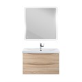 Тумба с раковиной подвесная BelBagno МАРИНА (MARINO) 80 Rovere Bianco, раковина белая MARINO-CER-800-2C-SO-WO-P