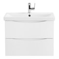 Тумба с раковиной подвесная BelBagno МАРИНА (MARINO) 70 Bianco Opaco, раковина белая MARINO-CER-700-2C-SO-BO-P