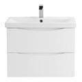 Тумба с раковиной подвесная BelBagno МАРИНА (MARINO) 70 Bianco Lucido , раковина белая MARINO-CER-700-2C-SO-BL-P