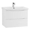 Тумба с раковиной подвесная BelBagno МАРИНА (MARINO) 60 Bianco Lucido , раковина белая MARINO-CER-600-2C-SO-BL-P