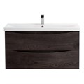 Тумба с раковиной подвесная BelBagno МАРИНА (MARINO) 100 Rovere Nature Grigio, раковина белая MARINO-CER-1000-2C-SO-RNG-P