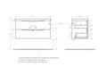 Тумба с раковиной подвесная BelBagno МАРИНА (MARINO) 100 Rovere Nature Grigio, раковина белая MARINO-CER-1000-2C-SO-RNG-P