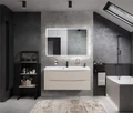 Тумба с раковиной подвесная BelBagno МАРИНА (MARINO) 120 Crema Opaco, раковина белая MARINO-1200-2C-SO-CO-P;BB1200/450-LV-MR-PR