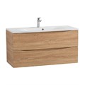 Тумба с раковиной подвесная BelBagno МАРИНА (MARINO)100 Rovere Bianco, раковина белая BB1000/450-LV-MR-FT MARINO-1000-2C-SO-WO-P;BB1000/450-LV-MR-FT