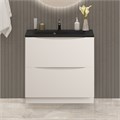 Тумба с раковиной напольная BelBagno МАРИНА (MARINO) 80 Bianco Lucido, раковина чёрная BB800/450-LV-ART-PR-NERO MARINO-800-2C-PIA-BL-P;BB800/450-LV-ART-PR-NERO