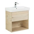 Тумба с раковиной подвесная с одним ящиком BelBagno НЕОН (NEON) 60 Pino Bianco, раковина белая NEON-600-1C-SO-PB;19060