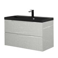 Тумба с раковиной подвесная BelBagno ПОБЕДА (VITTORIA) 90 Toros Bianco, раковина чёрная VITTORIA-900-2C-SO-TB-P;BB900/450-LV-ART-AST-NERO