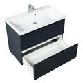 Тумба с раковиной подвесная BelBagno ПОБЕДА (VITTORIA) 90 Grigio Opaco, раковина белая VITTORIA-900-2C-SO-GO-P;BB900/450-LV-MR-AST