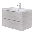 Тумба с раковиной подвесная BelBagno ИСТОЧНИК (ACQUA) 90 Rovere Vintage Bianco, раковина белая ACQUA-900-2C-SO-RVB;BB900/455-LV-MR-ALR