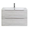 Тумба с раковиной подвесная BelBagno ИСТОЧНИК (ACQUA) 80 Rovere Vintage Bianco, раковина белая ACQUA-800-2C-SO-RVB;BB800/455-LV-MR-ALR