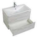 Тумба с раковиной подвесная BelBagno ИСТОЧНИК (ACQUA) 80 Rovere Vintage Bianco, раковина белая ACQUA-800-2C-SO-RVB;BB800/455-LV-MR-ALR