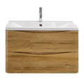 Тумба с раковиной подвесная BelBagno ИСТОЧНИК (ACQUA) 80 Rovere Rustico, раковина белая ACQUA-800-2C-SO-RR;BB800/455-LV-MR-ALR