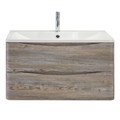 Тумба с раковиной подвесная BelBagno ИСТОЧНИК (ACQUA) 80 Pino Scania, раковина белая ACQUA-800-2C-SO-PS;BB800/455-LV-MR-ALR