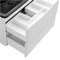 Тумба с раковиной подвесная BelBagno ИСТОЧНИК (ACQUA) 80 Bianco Lucido, раковина чёрная ACQUA-800-2C-SO-BL;BB800/455-LV-ART-ALR-NERO